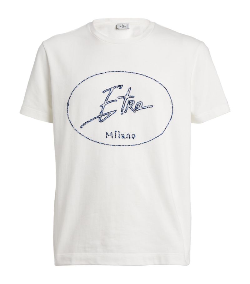 에트로 남성 Embroidered Logo T-Shirt