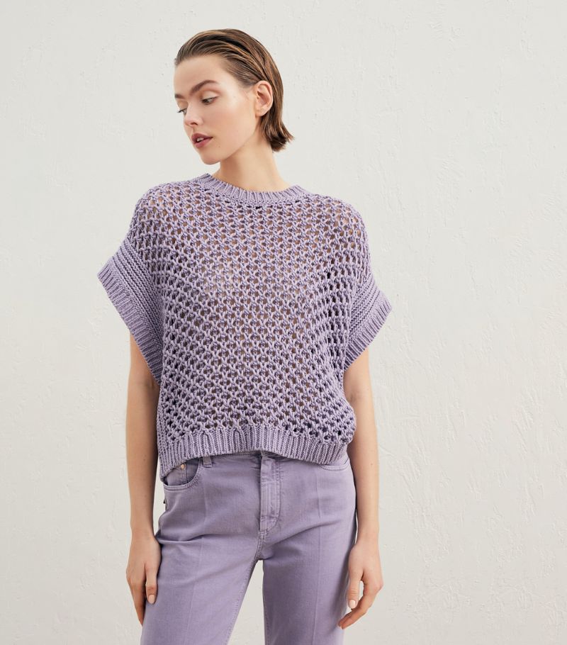 브루넬로 쿠치넬리 여성 Open-Knit Sweater