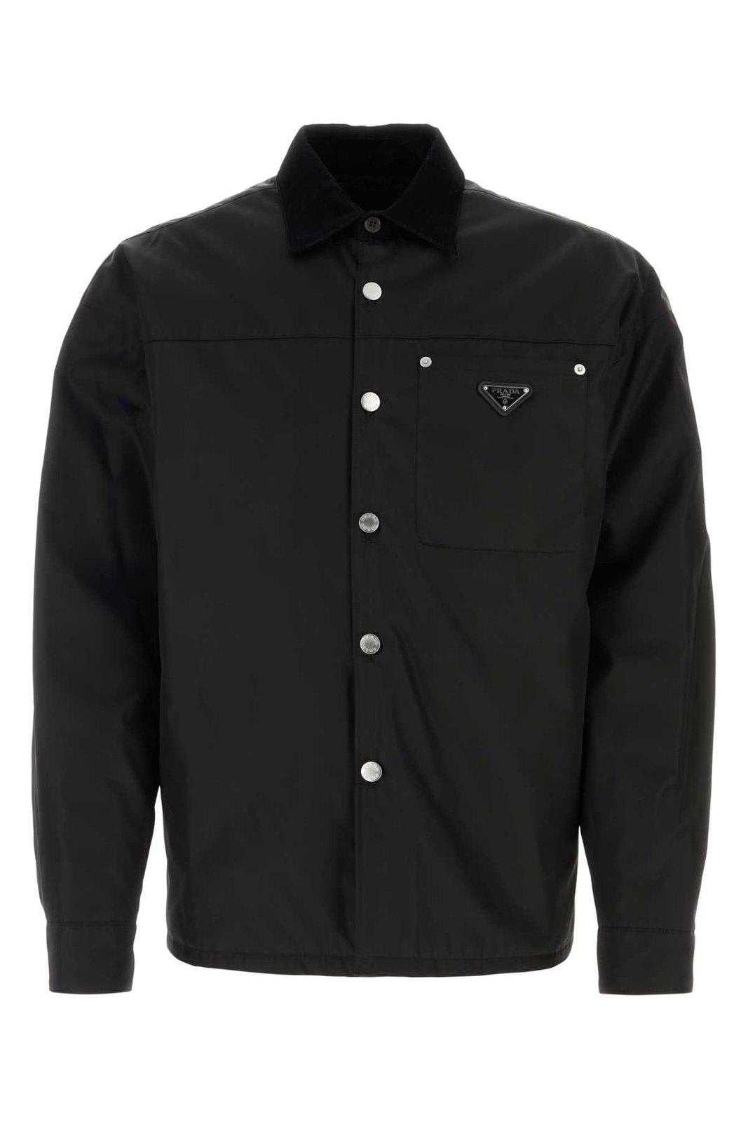 프라다 남성 Padded Buttoned Long-Sleeved Shirt 13639064