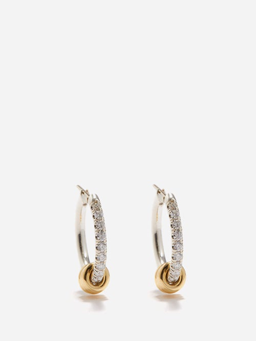 Spinelli Kilcollin Ara diamond & 18kt sterling-silver earrings