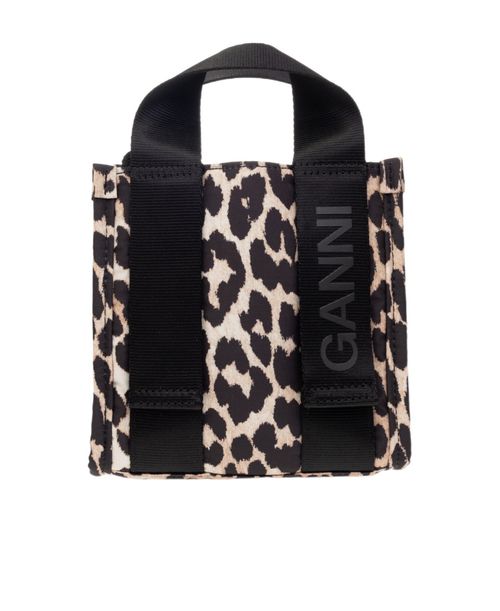 Leopard-print tote bag