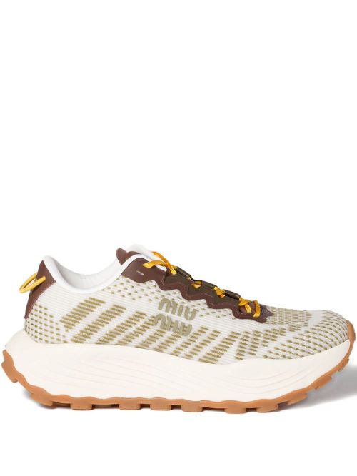Mesh-panelled sneakers - Brown