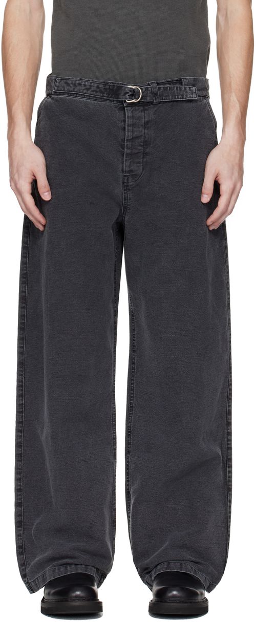 OUR LEGACY Gray Stern Chino Trousers