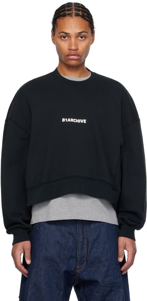 B1ARCHIVE Black Oversized Crewneck Sweatshirt