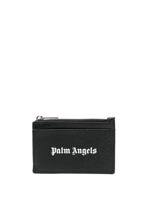Logo-Print Card Holder With Zip