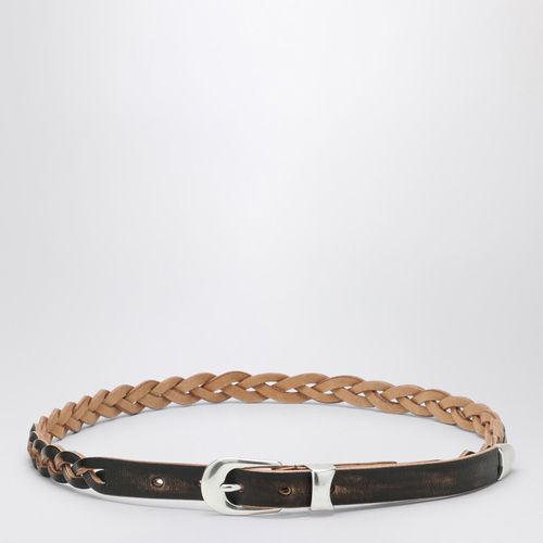 Vintage black braided belt