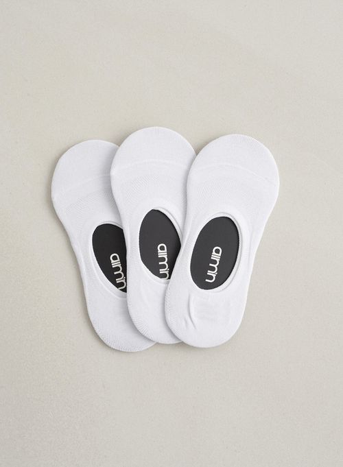 3-Pack White Invisible Workout Socks