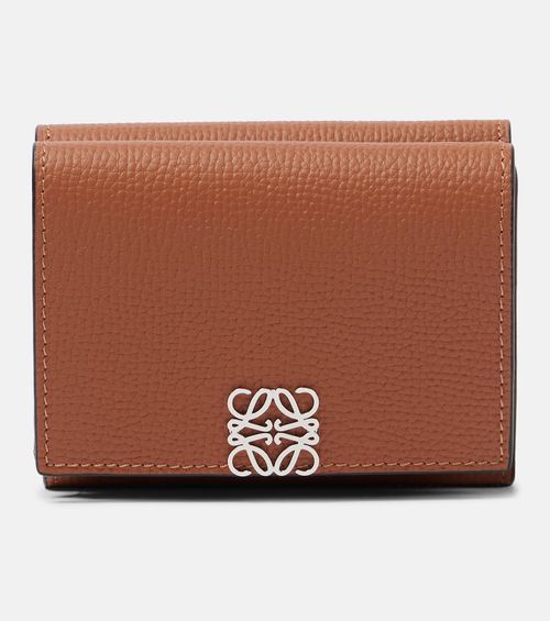 Anagram leather trifold wallet