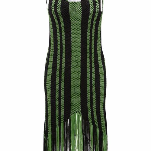 JW Anderson Fringe Detail Camisole Dress - Green/Black – The