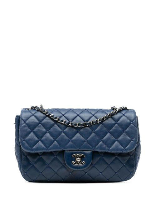 CHANEL Pre-Owned 2012-2013 Small Quilted Lambskin Beaded Single Flap shoulder bag - Blue