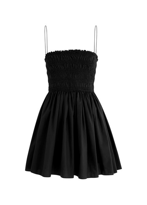 Matteau Smocked Cotton Mini Dress