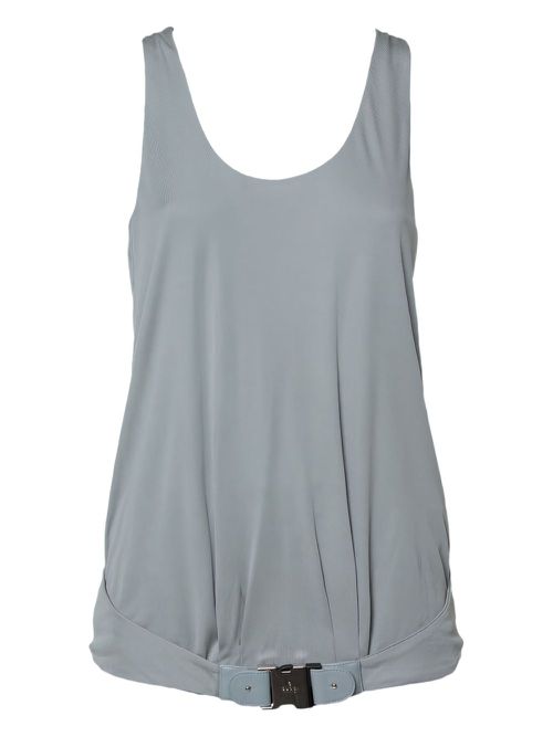 Sleeveless belted top - Grey