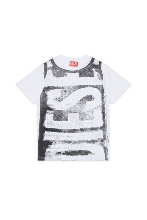 Diesel Kids Logo Printed Crewneck T-Shirt