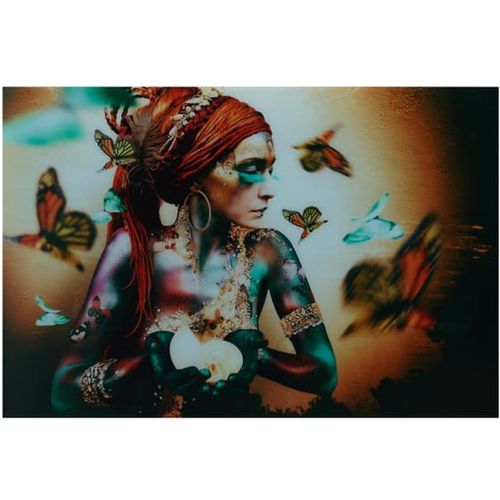 Girl With Butterflies 180X120 - Artwork, Delivered in 4-5 Weeks, 180cm x 120cm - Andrew Martin