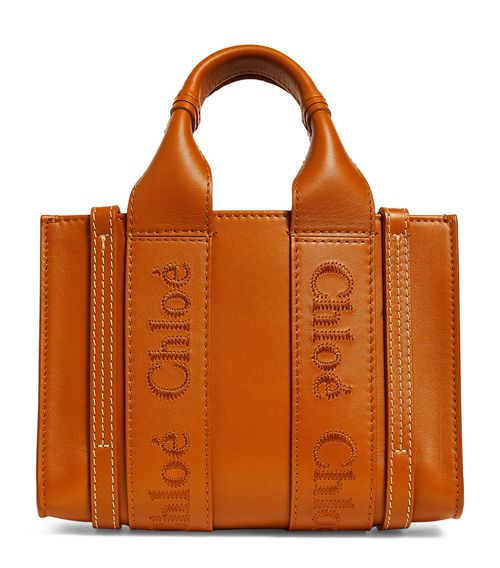 Mini Leather Woody Tote Bag