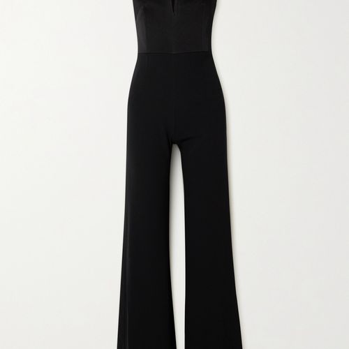 GALVAN Paneled crepe jumpsuit