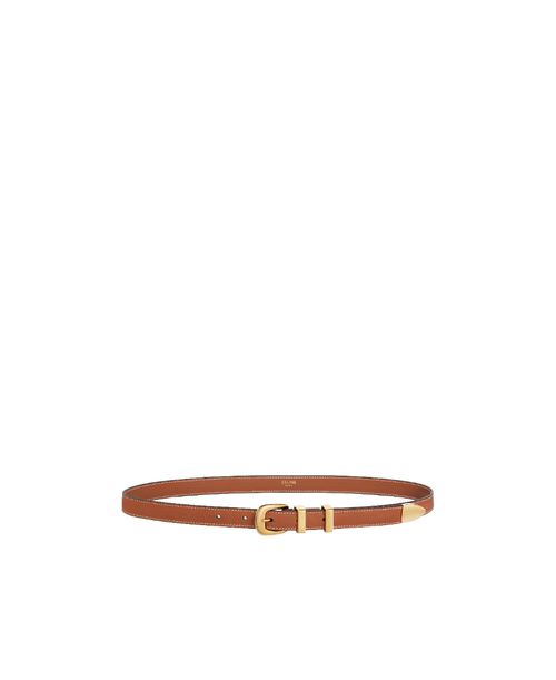 SMALL WESTERN BELT in Natural Calfskin