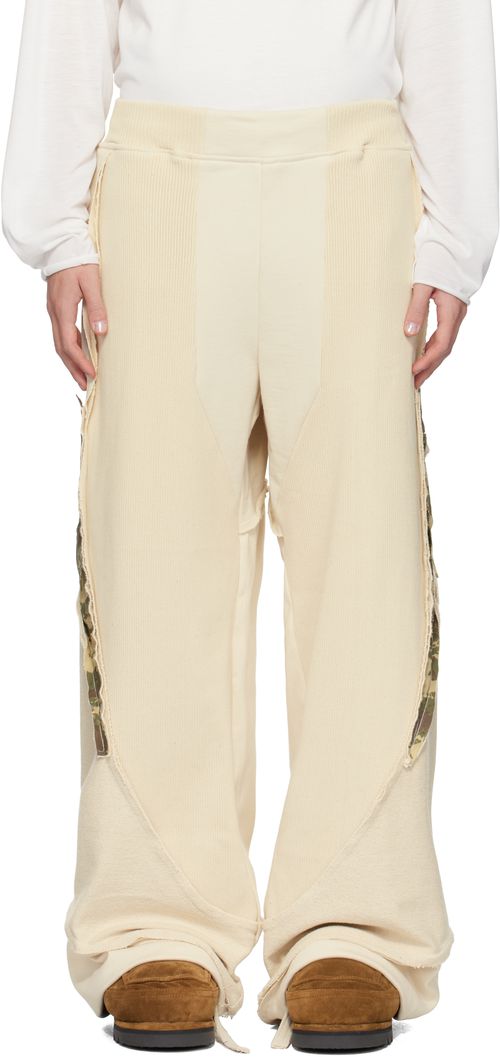 YAKU SSENSE Exclusive Beige Undyed Hybrid Sweatpants