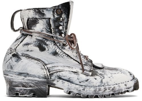 Maison Margiela Black & White Sierra Bianchetto Boots