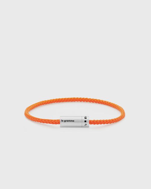 7g brushed sterling silver orange nato cable bracelet orange male Jewellery now available at BSTN