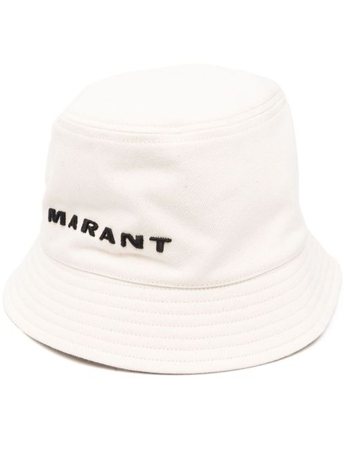 Logo-embroidered bucket hat - Neutrals