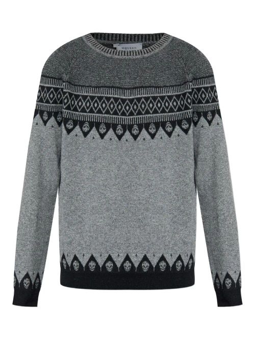 Geometric Pattern Wool Pullover
