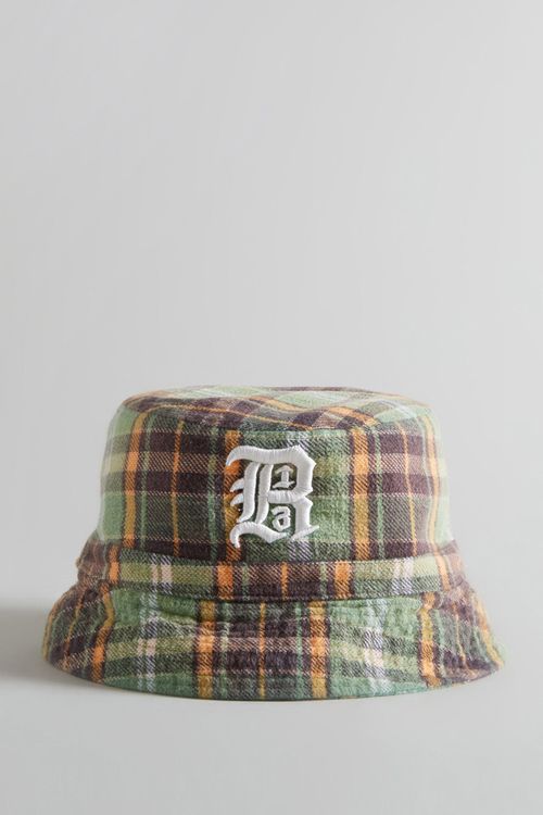 R13 Plaid Bucket Hat - Green / O/S