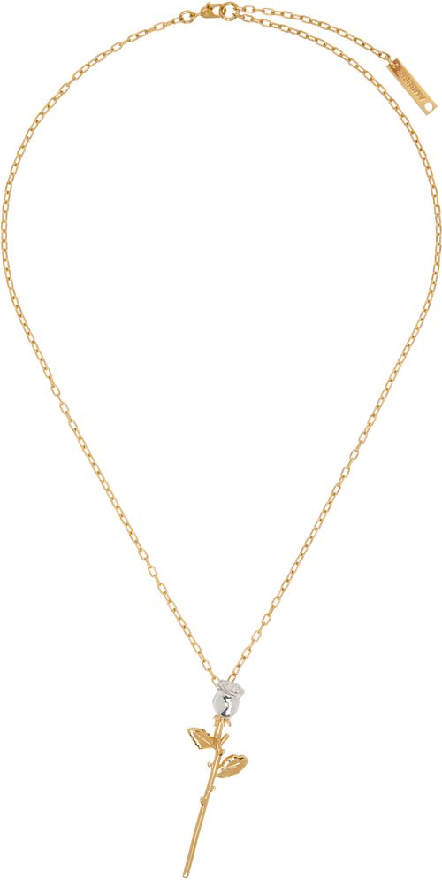 AMBUSH Gold Rose Charm Necklace