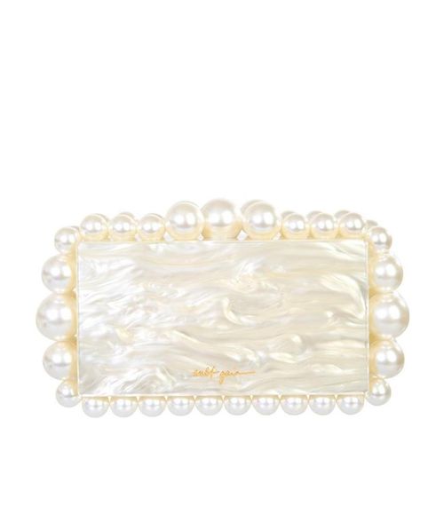Eos beaded box clutch bag