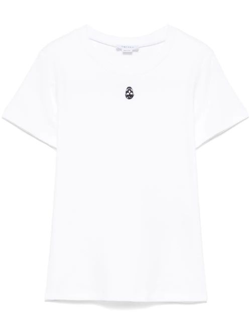 Inverted Skull Embroidery T-Shirt