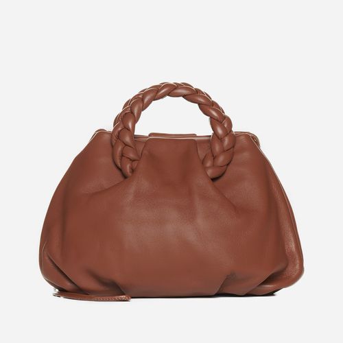 Totes bags Hereu - Bombon braided handle leather handbag - BOMBONCHESTNUT