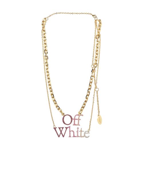 Logo-pendant necklace