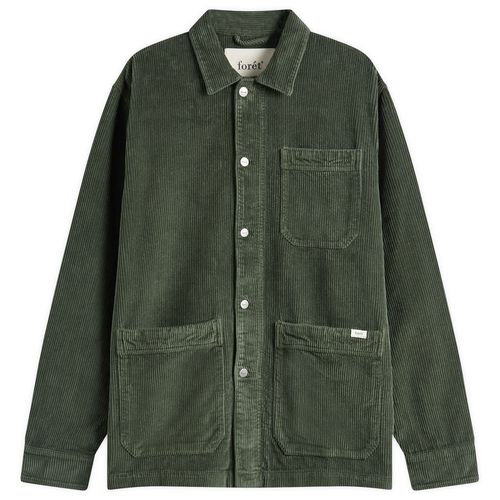 Men's Rowan Corduroy Overshirt in Dark Moss
