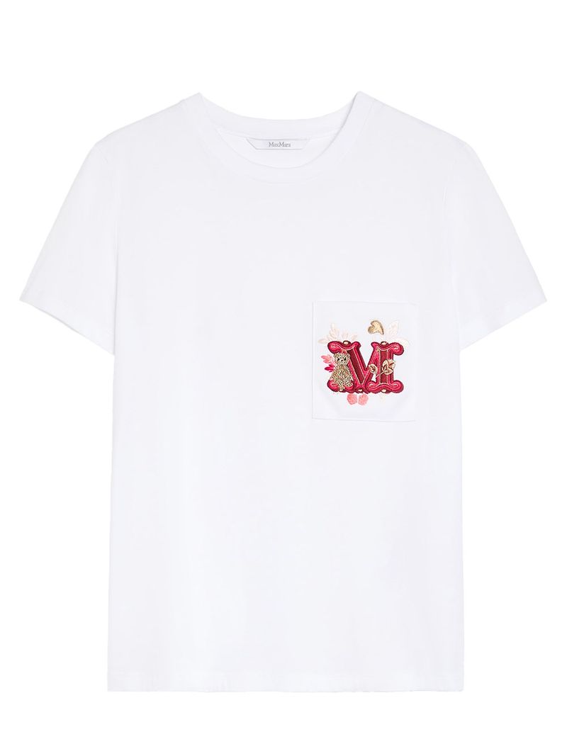 막스마라 여성 Jersey T-Shirt With Embroidered Pocket