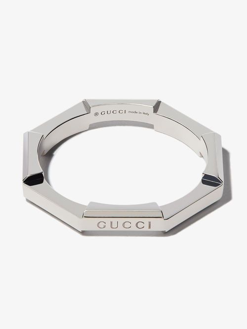 18K White Gold Link To Love Mirrored Ring - Women's - 18kt White Gold