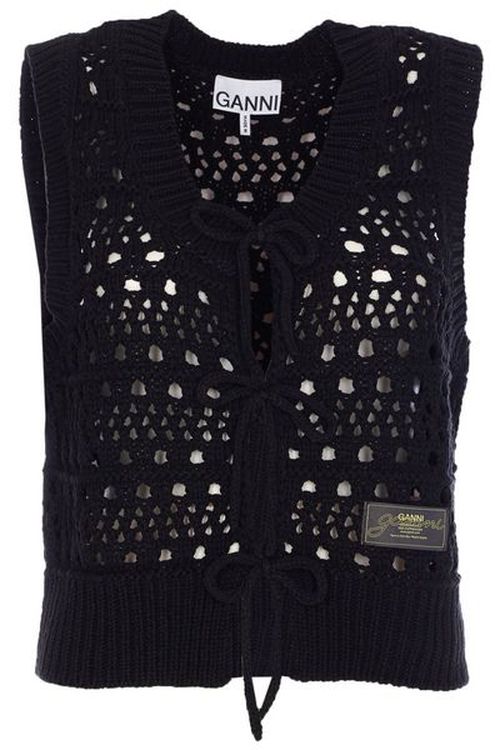 Ganni Crochet Tie String Vest