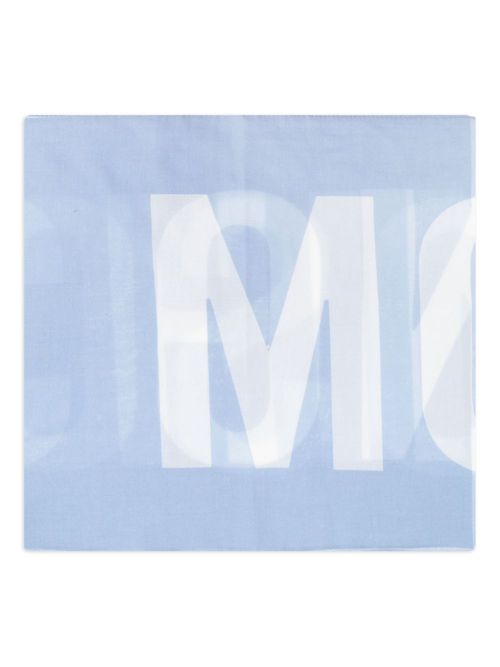 Logo-print scarf - Blue