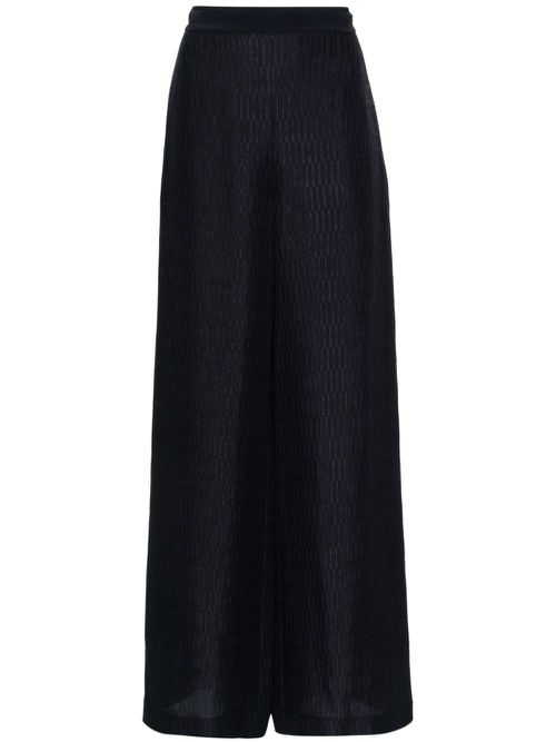 Gibellina Mawn textured palazzo pants - Blue