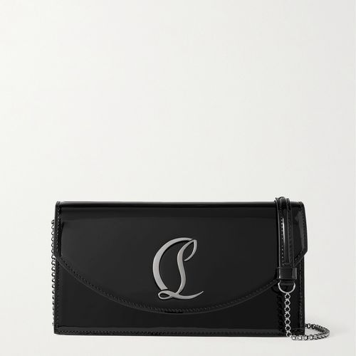 Christian Louboutin Loubi54 Patent Clutch Bag in Black