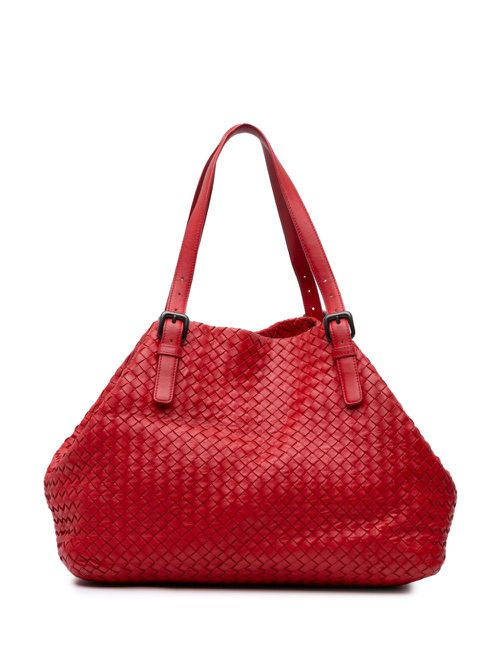 Bottega Veneta Pre-Owned 2012-2024 Large Nappa Intrecciato Cesta tote bag - Red