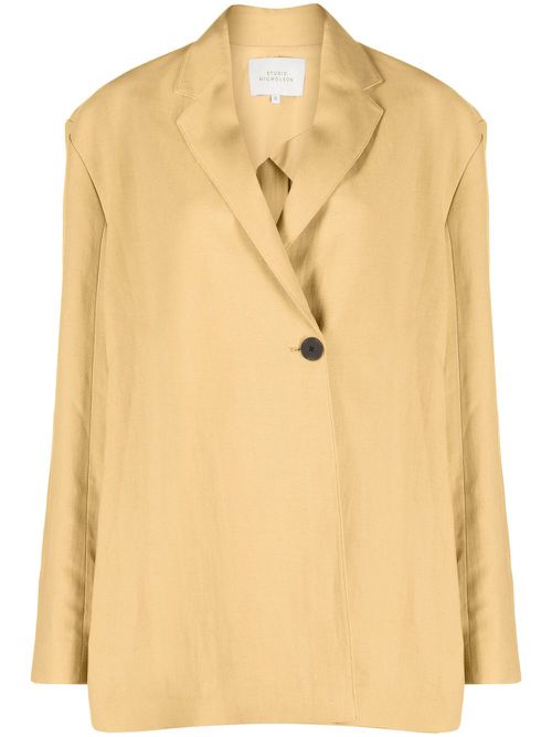 Boxy double-breasted jacket - Neutrals