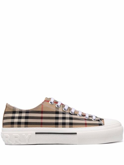 Brown Check Sneakers